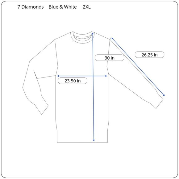 New 7 Diamonds Burgos Men's 2XL Navy Blue & White Heather Loop Knit Crew Sweater - Picture 3 of 9